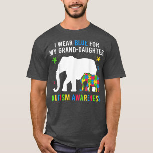 Grandma Grandpa Elephant Tee, Wear Blue For My Gra T-Shirt