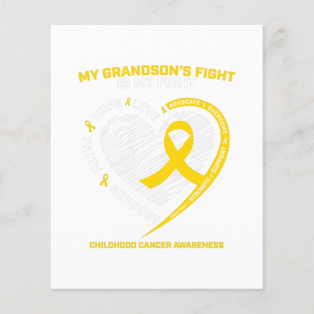 Grandma Grandpa Gift Grandson Childhood Cancer Flyer (Front)