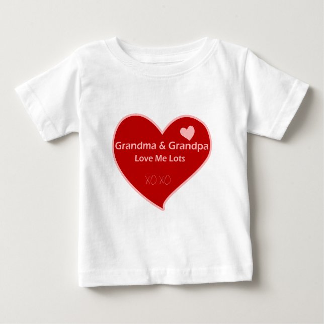 Grandma & Grandpa Love Me Baby T-Shirt (Front)