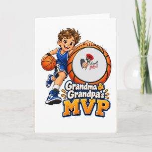 Grandma & Grandpa’s MVP Basketball Photo Mug Card