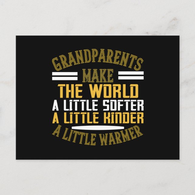 Grandma - Grandparents Make World Warmer Postcard (Front)