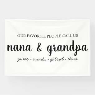 Grandma & Grandpa's Gift, Nana, Papa, Grandparents Banner