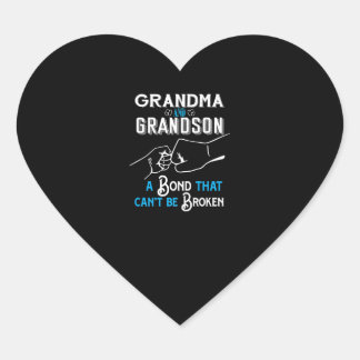 Grandma & Grandson Bond Premium Heart Sticker