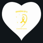 Grandma Grandson Granddaughter Childhood Cancer Aw Heart Sticker<br><div class="desc">Grandma Grandson Granddaughter Childhood Cancer Aw</div>