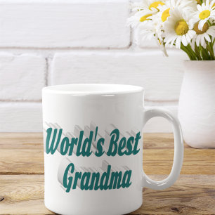 Grandma green half typography coffee mug