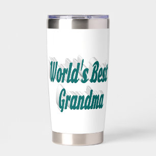 Grandma green typography insulated tumbler