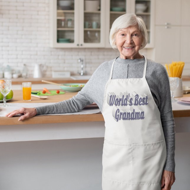 Grandma grey text long apron (Creator Uploaded)