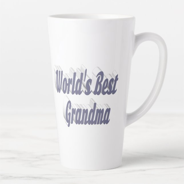 Grandma grey typography  latte mug (Right)