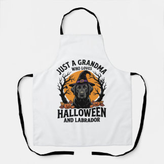 Grandma Halloween Labrador Funny Vintage_1 Apron
