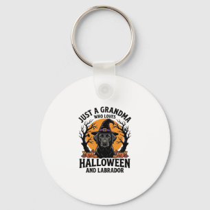 Grandma Halloween Labrador Funny Vintage_1 Key Ring
