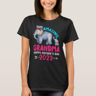 Grandma Happy Mother's Day 2022 Cute Elephant Mum T-Shirt