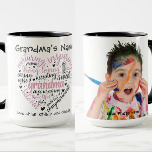 Grandma Heart Nurturing Beloved Customisable Photo Mug