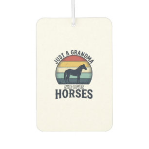 Grandma Horse Lover Vintage Western Shirt Design Car Air Freshener
