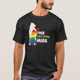 Grandma Hugs Lgbt Lgbtq Pride Rainbow Colour Bear T-Shirt