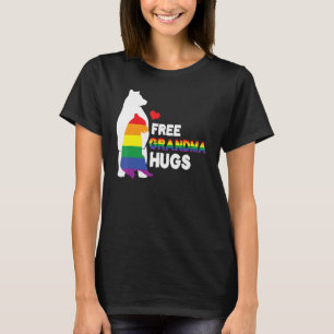 Grandma Hugs Lgbt Lgbtq Pride Rainbow Colour Bear T-Shirt