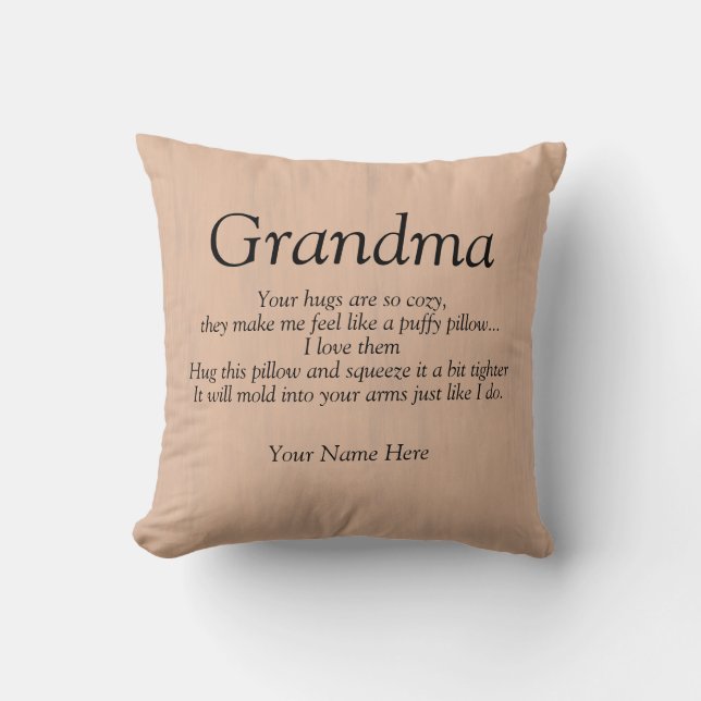 Grandma hugs so cosy like a cushion (Front)