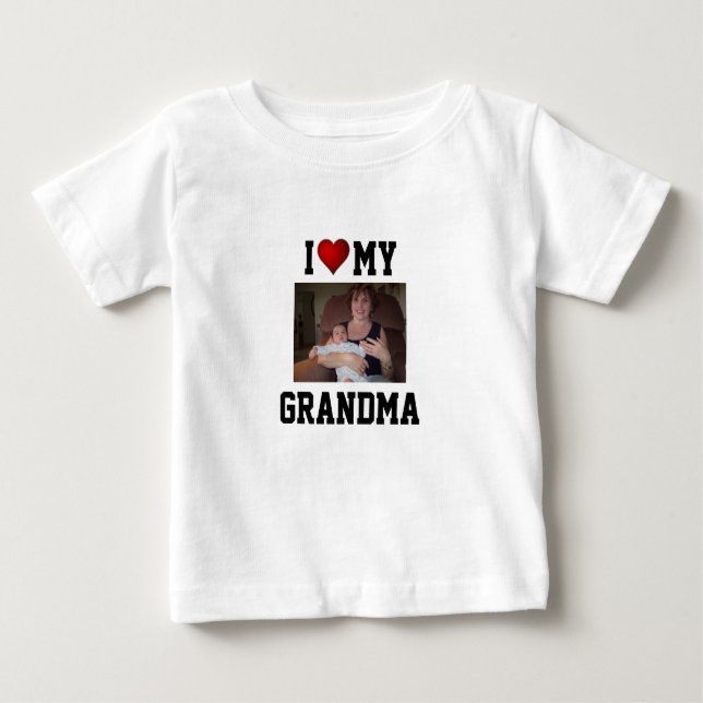 Grandma: I LOVE MY GRANDMA Baby T-Shirt (Front)