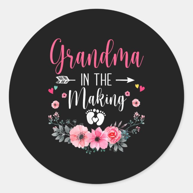 Grandma In The Making Vitro Fertilization Pregnanc Classic Round Sticker (Front)