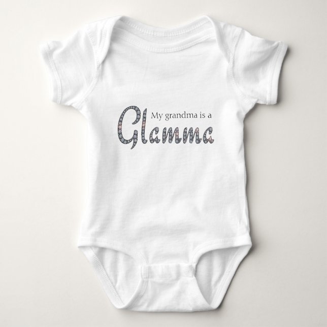 Grandma is a Glamma tutu Baby Bodysuit (Front)