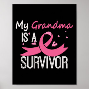 Grandma Is A Survivor Breast Cancer Awareness Poster