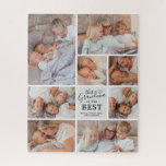 Grandma is the Best Photo Collage Jigsaw Puzzle<br><div class="desc">Modern grandmother puzzle featuring an 8 photo collage template that is easy to personalise with your own precious family pictures,  the cute saying "this grandma is the best",  and the grandchildrens names.</div>