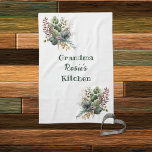 Grandma Kitchen | Personalised Watercolor Greenery Tea Towel<br><div class="desc">Share the love of Grandma's cooking by creating a personalised kitchen towel just for her! Watercolor greenery coordinates with the personalised cookbook in this collection. Personalise for any family member, or use a first name and last name instead. This personalised kitchen towel makes a great gift for mother's day or...</div>