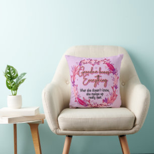 Grandma Knows Everything Cushion
