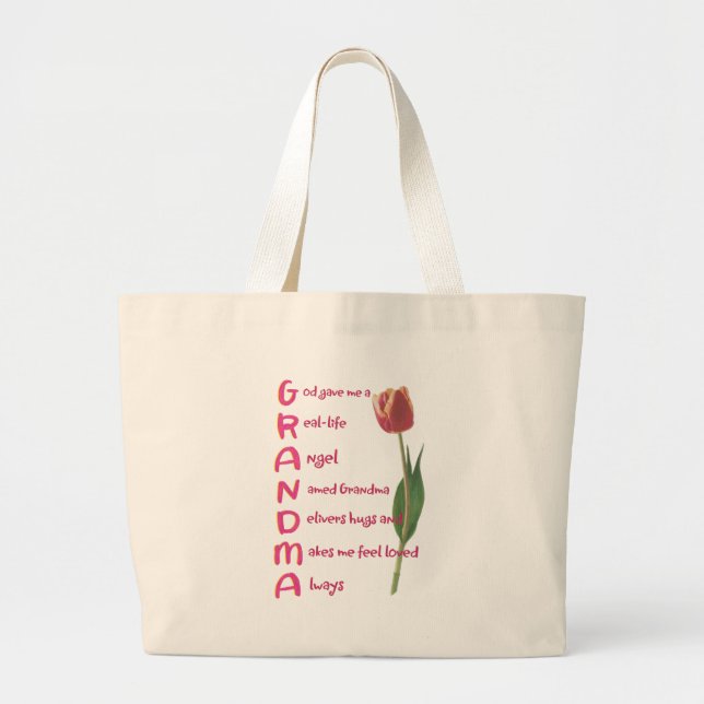 grandma large tote bag (Front)
