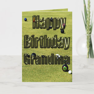 Grandma Lawn Bowls Happy Birthday Card, Card
