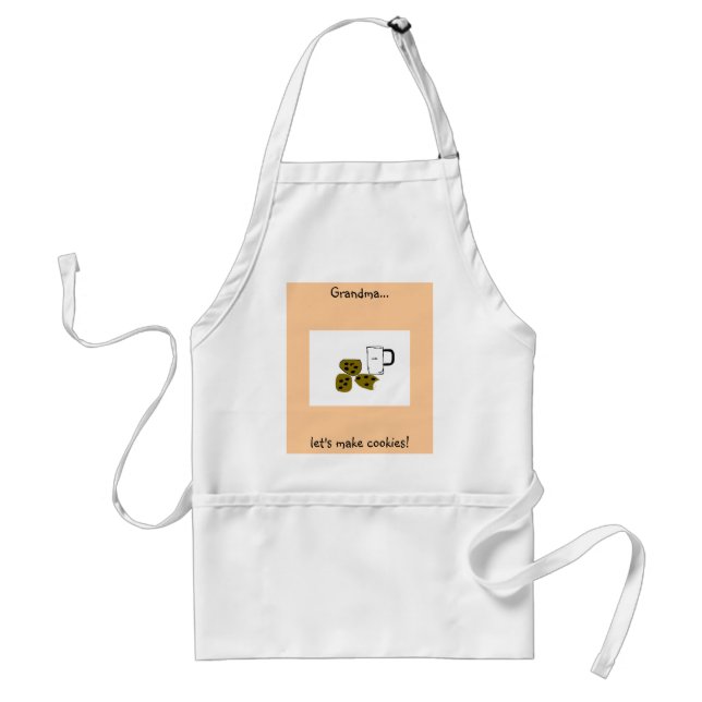 Grandma...let's make cookies! standard apron (Front)