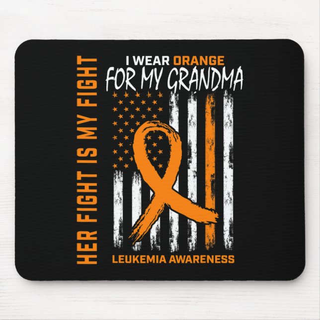 Grandma Leukaemia Cancer Awareness Products Americ Mouse Pad (Front)