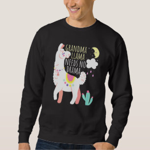 Grandma Llama Needs A Drama Animal Cute Llama Sweatshirt