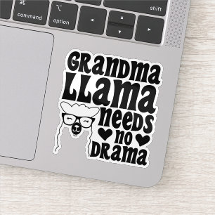 Grandma Llama Needs No Drama Cute Granny Humourous