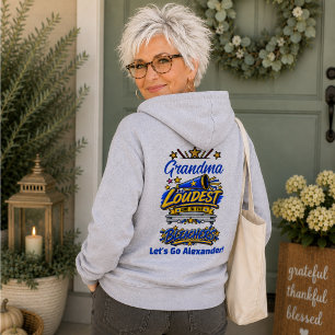 Grandma Loudest In The  Bleachers Football  Hoodie