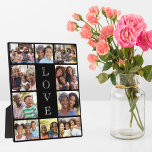 Grandma Love 10 Photo Collage Black Plaque<br><div class="desc">A black photo collage plaque to celebrate the best grandma ever. Personalise with 10 photos of her grandchildren,  children and other family members. "LOVE" is written down the middle in elegant white text.</div>