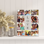 Grandma Love 10 Photo Collage Taupe Faux Canvas Print<br><div class="desc">A taupe photo collage faux canvas print to celebrate the best grandma ever. Personalise with 10 photos of her grandchildren,  children and other family members. "LOVE" is written down the middle in elegant text.</div>