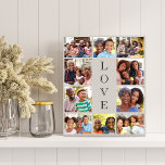 Grandma Love 10 Photo Collage Taupe Faux Canvas Print<br><div class="desc">A taupe photo collage faux canvas print to celebrate the best grandma ever. Personalise with 10 photos of her grandchildren,  children and other family members. "LOVE" is written down the middle in elegant text.</div>