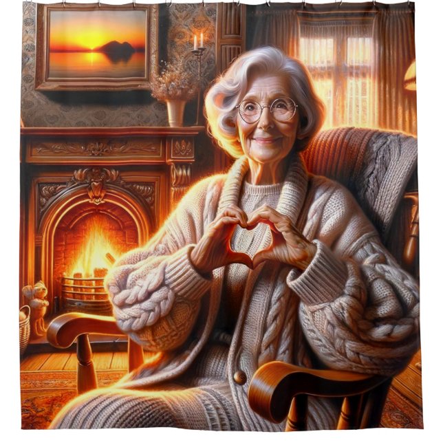 Grandma Love Shower Curtain (Front)