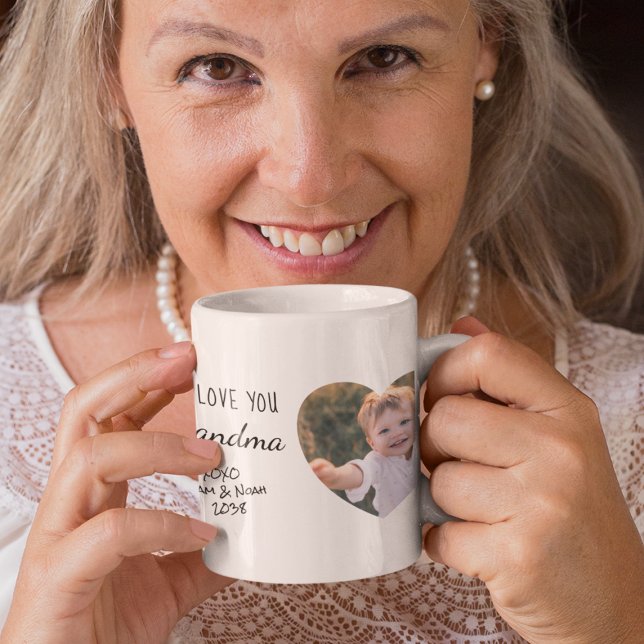 Grandma Love You Photos Hearts Coffee Mug (Creator Uploaded)