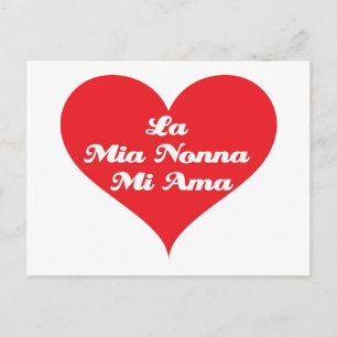 Grandma Loves Me Italian Postcard
