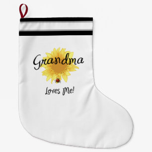 Grandma Loves Me Large Christmas Stocking