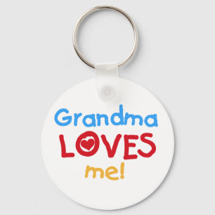 Grandma Loves Me T-shirts and Gifts Key Ring