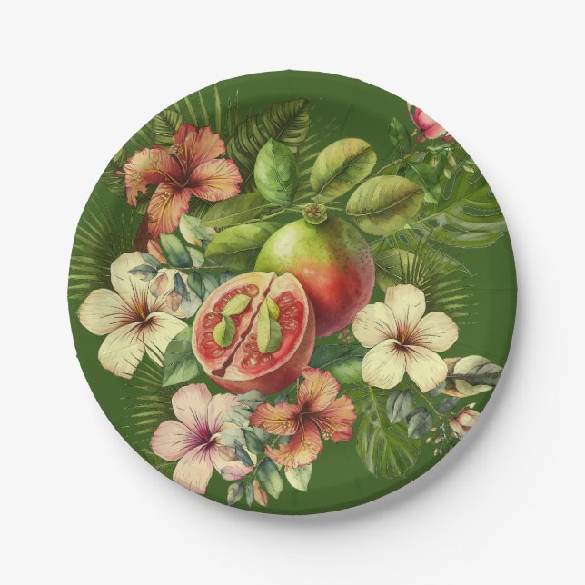 Grandma Manuela's Guavas Paper Plate (Front)