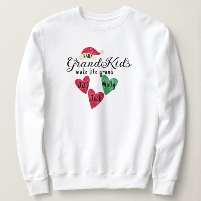 Grandma & Me Sweatshirt - Personalised Family (Design Front)