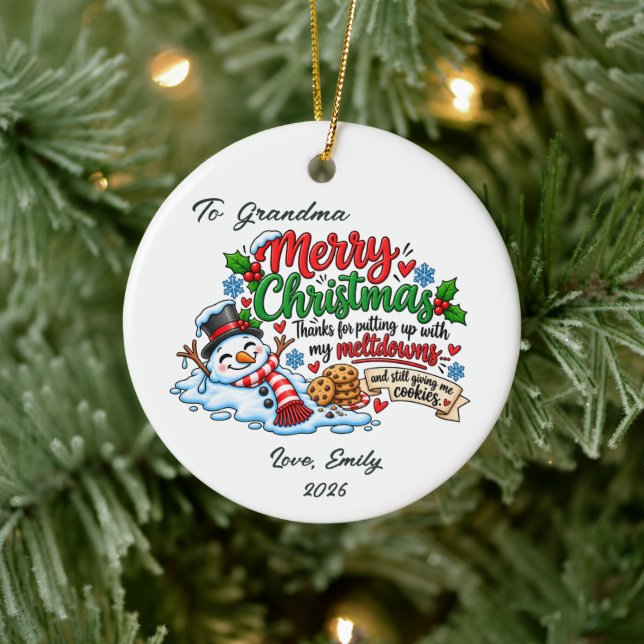 Grandma Meltdowns Christmas Ornament (Tree)