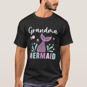 Grandma Mermaid  Grandmother Granny Grandparents D T-Shirt