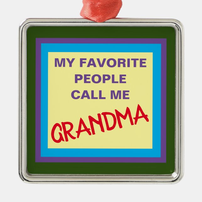 GRANDMA METAL TREE DECORATION (Front)