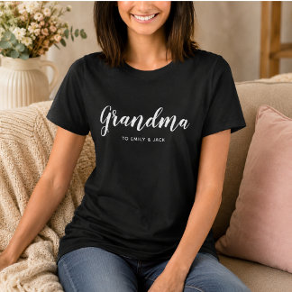 grandma| Modern Mum Kids Names grandma Day T-Shirt
