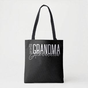 Grandma Modern Typography Black and White Tote Bag
