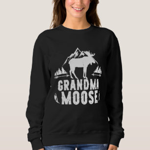 Grandma Moose Matching Family Camping Hiking Sweatshirt